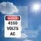 Signmission 4160 Volts AC Danger Sign, Vinyl Decal, 3.5in W x 5in L, 2PK OS-2PACK-DS-D-35-V-1953 - alternate 3